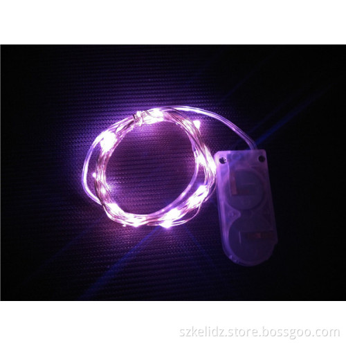 Micro Festival Button Battery Operated Silver Wire String Starry Light For Bottle Decoration